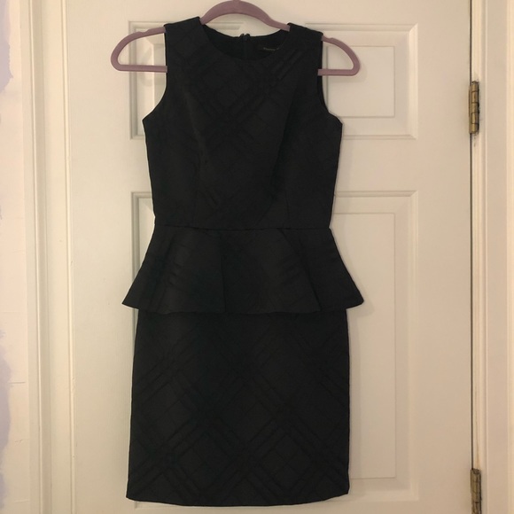 Cynthia Steff Black Plaid Peplum Dress - Picture 2 of 4